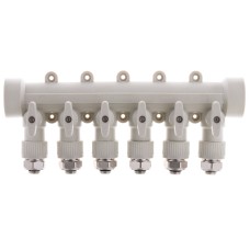 Коллектор распределительный 6-way с фитингом (40x20) PPR KOER K0194.PRO (KP2559)