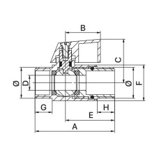 Кран "МИНЫ" EUROPRODUCT EP.530 - 1/2" ШШМ (EP6024)