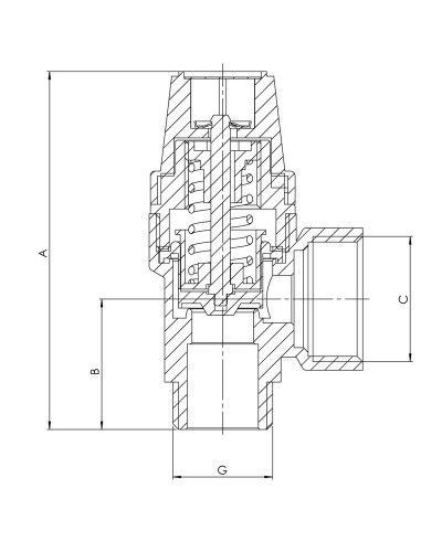 Клапан предохранительный ВН 1/2"х3/4" KOER KR.1261 (1.5 бар) (KR3105)