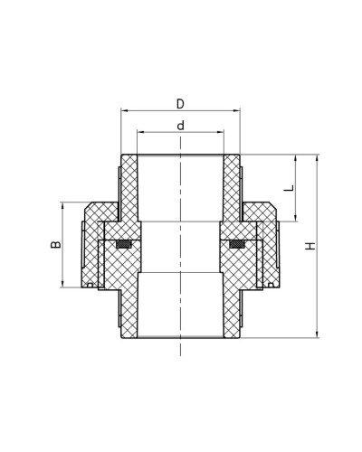 Муфта роз'ємна універсальна KOER K0271.PRO 40 PPR (KP2915)