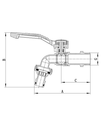 Кран поливу KOER KR.247 - 1/2" з конектором для швидкого підключення (KR3196)