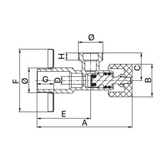 Кран для подключения сантехприборов EUROPRODUCT EP.3001 1/2x1/2 (EP6027)