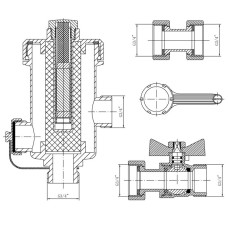 Фильтр магнитный для котла с краном 3/4" KOER KR.1271 (KR3122)
