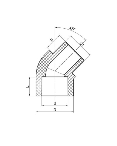 Кут KOER K0264.PRO 25 PPR 45 ВН (KP2908)