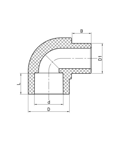 Кут KOER K0265.PRO 20 PPR 90 ВН (KP2909)