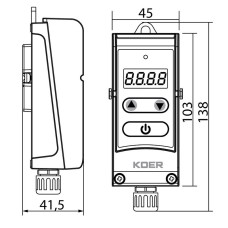 Термостат электрический накладной KOER KR.1354E (+5…+80*C) (KP2778)