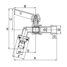 Кран полива с коннектором для быстрого подключения EUROPRODUCT EP.3102 1/2" (EP6042)