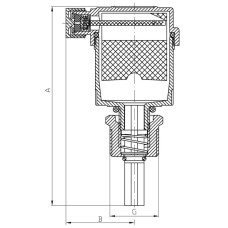 Воздухоотводчик автоматический прямой с обратным клапаном KOER KR.1246 - 1/2" (KR3127)