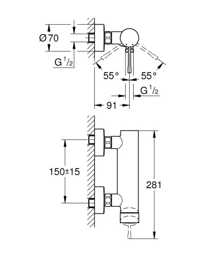 Смеситель для душа Grohe Essence New (33636001)