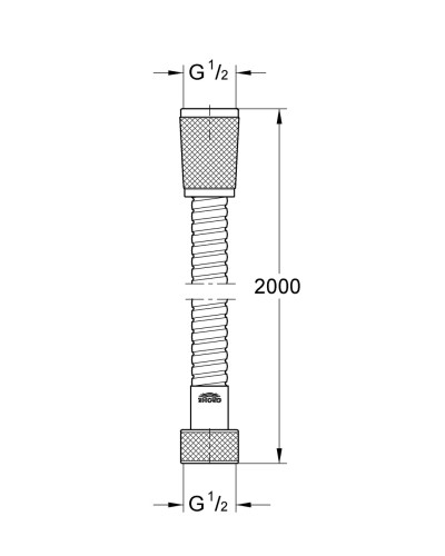 Душовий шланг 2000 Grohe Relexaflex Metal (28140000)