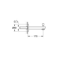 Излив для ванны Grohe Eurosmart Cosmopolitan (13262000)