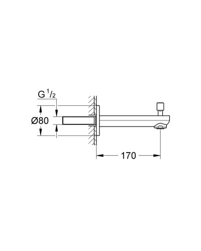 Вилив для ванни Grohe Eurosmart Cosmopolitan (13262000)