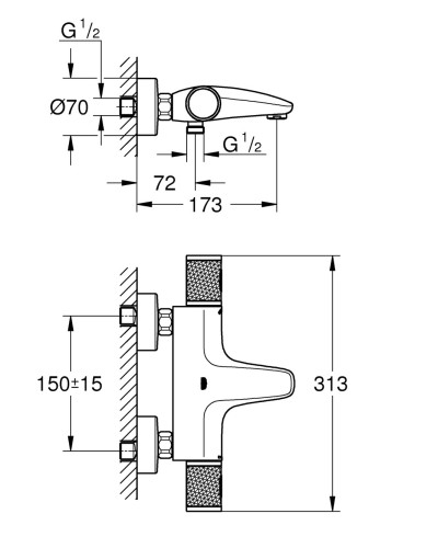 Термостат для ванны Grohe Grohtherm 1000 Performance (34779000)