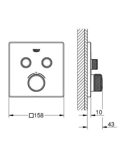 Термостат скрытого монтажа на 2 потребителя Grohe Grohtherm SmartControl (29124000)