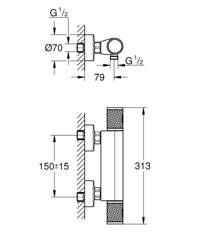 Термостат для душу Grohe Grohtherm 1000 Performance (34776000)