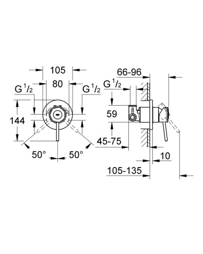 Смеситель для душа Grohe BauClassic (29048000)