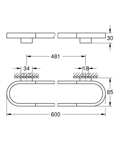 Тримач для рушників Grohe Selection (41056000)