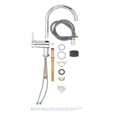 Смеситель для кухни с выдвижным изливом Grohe Minta (32918000)