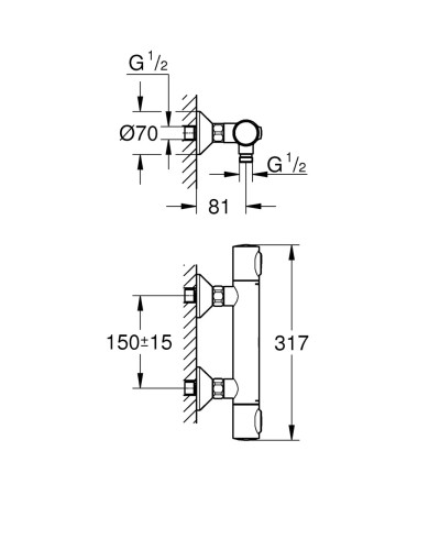 Термостат для душа Grohe Grohtherm 500 (34793000)