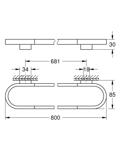 Тримач для рушників Grohe Selection (41058000)