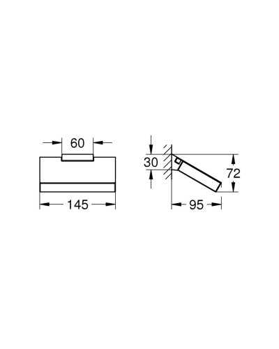 Тримач для туалетного паперу Grohe Selection Cube (40781000)