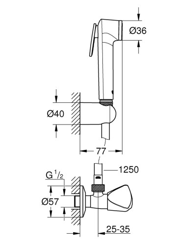 Гігієнічний душовий набір Grohe Tempesta-F Trigger Spray (27514001)