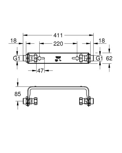 Набір для кріплення на стіну Grohe Sense Guard Accessories (22501000)