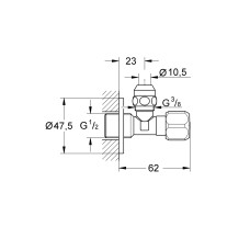Угловой вентиль Grohe (2201700M)