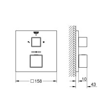Термостат скрытого монтажа на 2 потребителя Grohe Grohtherm Cube (24154000)