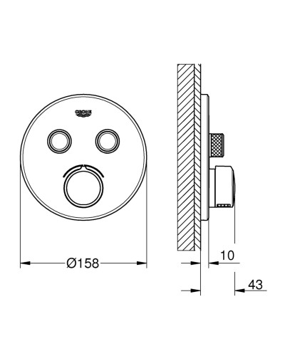 Смеситель скрытого монтажа на 2 потребителя Grohe SmartControl Mixer (29145000)