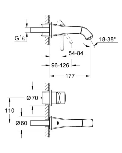 Змішувач для раковини прихованого монтажу Grohe Grandera (19929000)