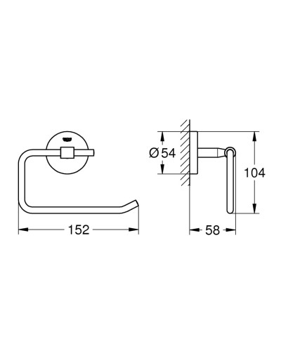 Тримач для туалетного паперу Grohe Bau Cosmopolitan Neutral (40457001)