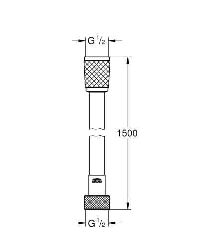 Душевой шланг 1500 Grohe Relexaflex (28151001)