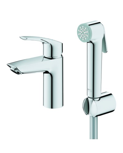 Змішувач для раковини з гігієнічним душем Grohe Eurosmart New (23124003)