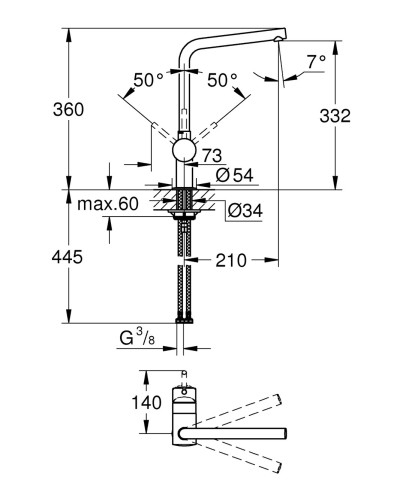 Змішувач для кухні Grohe Minta (31375000)