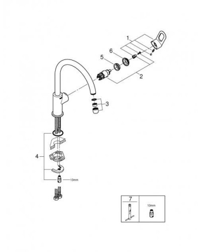 Змішувач для кухні Grohe BauLoop (31368000)