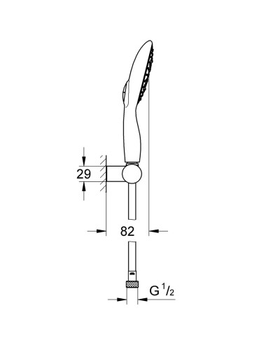 Душовий набір з тримачем. 4 режими струменю Grohe Power&amp;Soul (27742000)