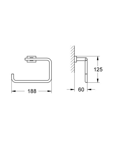 Кільце для рушника Grohe Essentials Cube New (40510001)