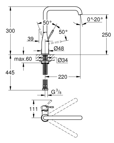 Змішувач для кухні Grohe Essence New (30269000)