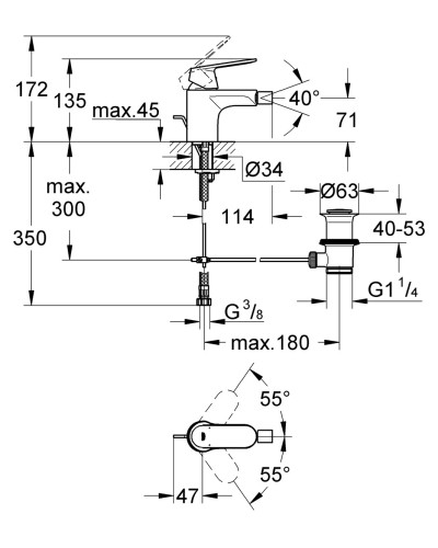 Змішувач для біде Grohe Eurosmart Cosmopolitan (32839000)