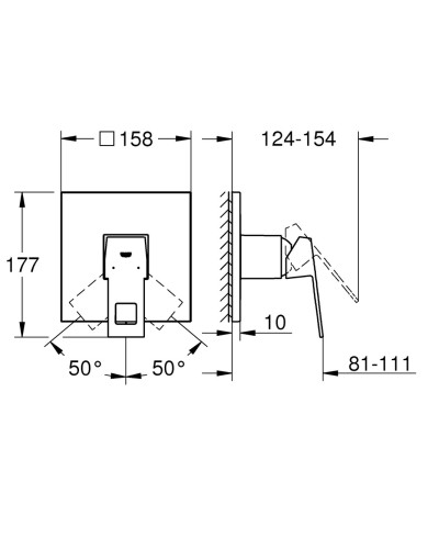 Змішувач прихованого монтажу для 1 споживача Grohe Eurocube (24061000)