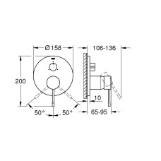 Смеситель скрытого монтажа на 3 потребителя Grohe Essence New (24092001)