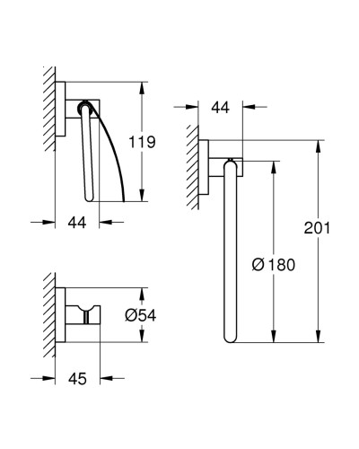 Набір аксесуарів 3 в 1 Grohe Essentials New (40775001)