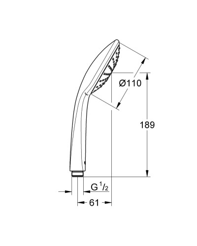 Ручний душ. 1 режим струменю Grohe Euphoria (27265000)