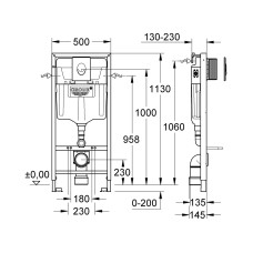 Система инсталляции для унитаза 3 в 1 Grohe Rapid SL (38722001)