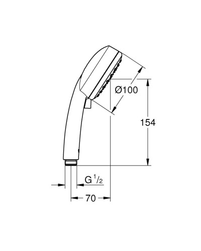 Ручной душ. 2 режима струи Grohe New Tempesta Cosmopolitan (27571002)