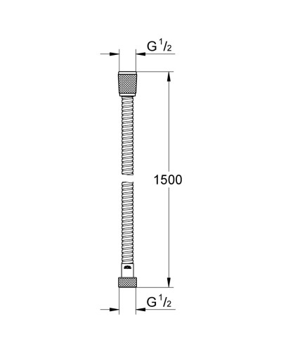 Душовий шланг 1500 Grohe Relexaflex Metal (28105000)