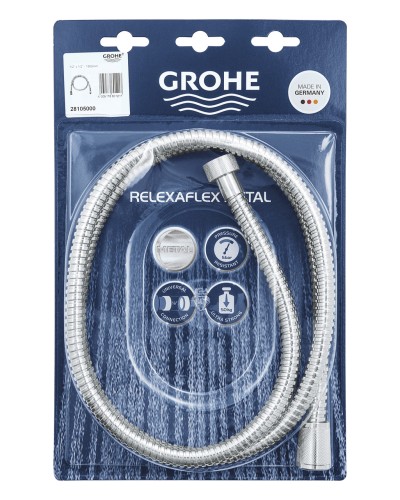 Душовий шланг 1500 Grohe Relexaflex Metal (28105000)