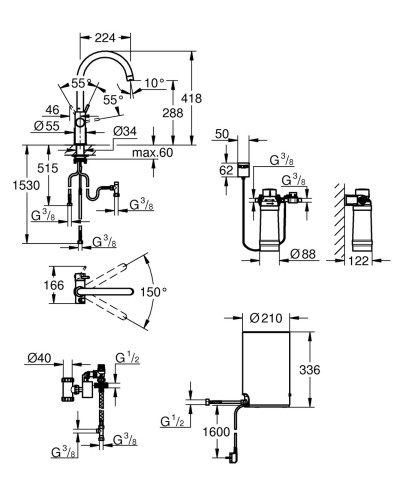 Змішувач і бойлерна система M-розміру Grohe Red II (30083001)