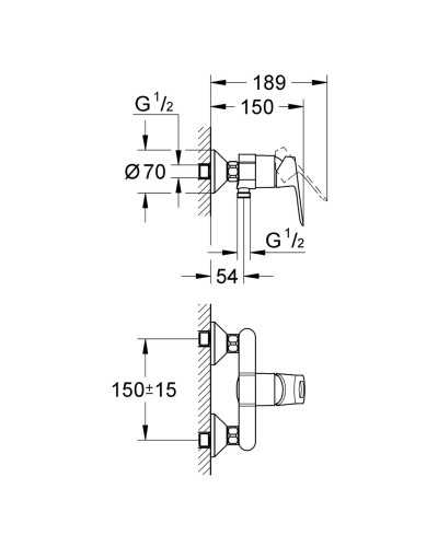 Смеситель для душа Grohe BauLoop (23340000)